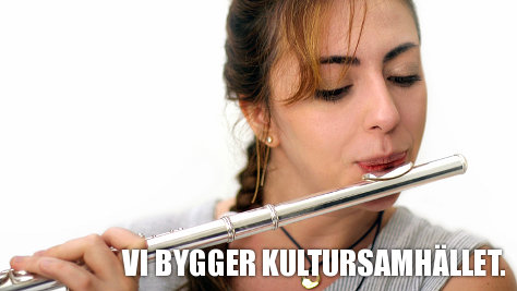 Text: Vi bygger kultursamhället Text: Vi bygger kultursamhället